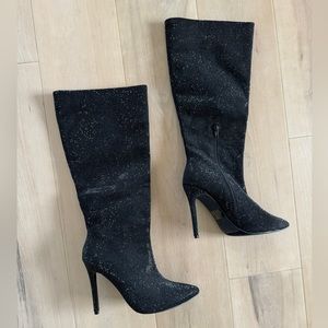 New without tags black sparkly black tiny studs all over shimmery boots. Size 6